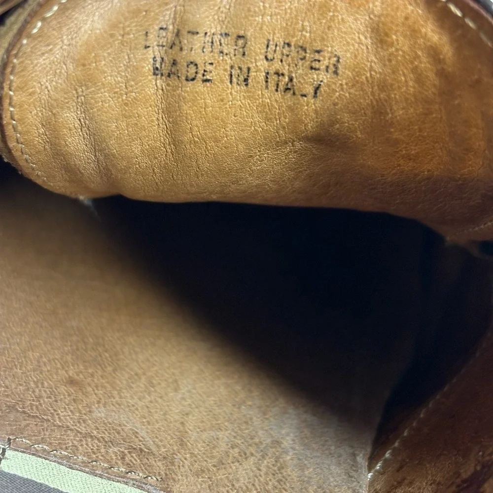 Vintage Johnston & Murphy Monkstrap Dress Shoes Mens US 9 M Brown Made In‎ Italy